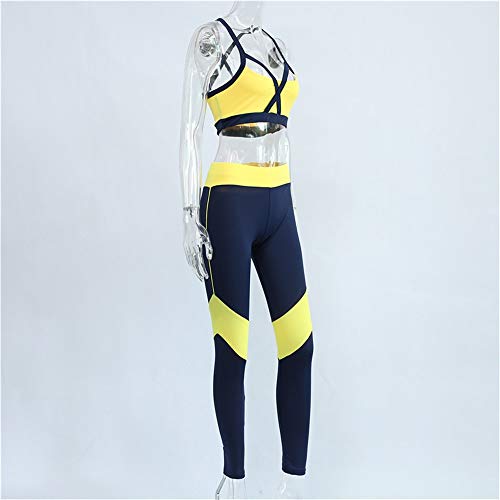 Yuefensu Traje de Entrenamiento de Yoga Juego de Ropa Deportiva de Yoga for Mujer Back Cross Sling Moda Casual Nylon Sportswear Deportes para Mujeres Gimnasio Yoga Running Fitnes Yuefensu Traje de Entrenamiento de Yoga Juego de Ropa Deportiva de Yoga for Mujer Back Cross Sling Moda Casual Nylon Sportswear Deportes para Mujeres Gimnasio Yoga Running Fitnes