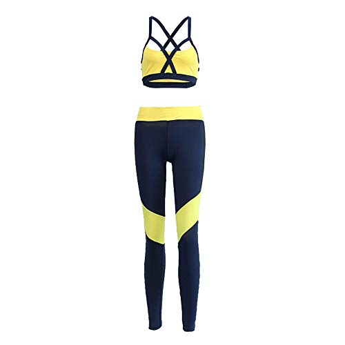 Yuefensu Traje de Entrenamiento de Yoga Juego de Ropa Deportiva de Yoga for Mujer Back Cross Sling Moda Casual Nylon Sportswear Deportes para Mujeres Gimnasio Yoga Running Fitnes Yuefensu Traje de Entrenamiento de Yoga Juego de Ropa Deportiva de Yoga for Mujer Back Cross Sling Moda Casual Nylon Sportswear Deportes para Mujeres Gimnasio Yoga Running Fitnes