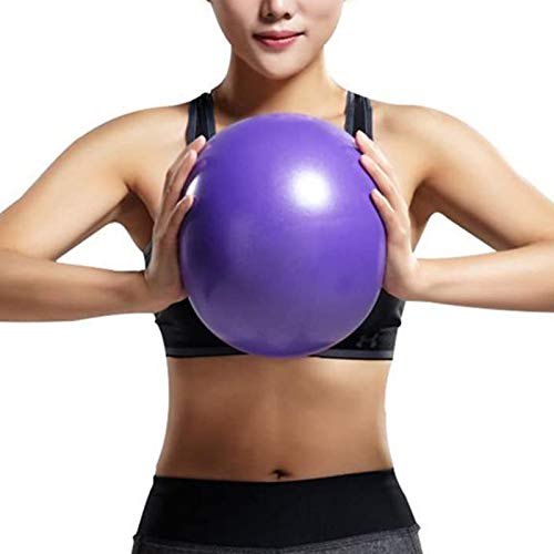 YUEKUN Mini Pelota de Yoga Pilates de PVC a Prueba de explosiones Fitball para Ejercicios de Estabilidad, Entrenamiento, Gimnasio, Antideslizante de 25 cm