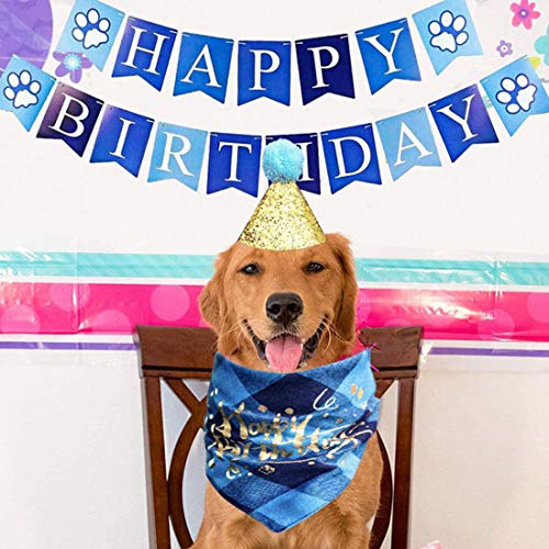 YUESEN Sombrero de Cumpleaños para Perros Bufanda triángulo de algodón con Lindo Sombrero de Fiesta de cumpleaños para Perritos, Gran Disfraz de cumpleaños para Perro, Regalo y decoración de Fiesta( YUESEN Sombrero de Cumpleaños para Perros Bufanda triángulo de algodón con Lindo Sombrero de Fiesta de cumpleaños para Perritos, Gran Disfraz de cumpleaños para Perro, Regalo y decoración de Fiesta(