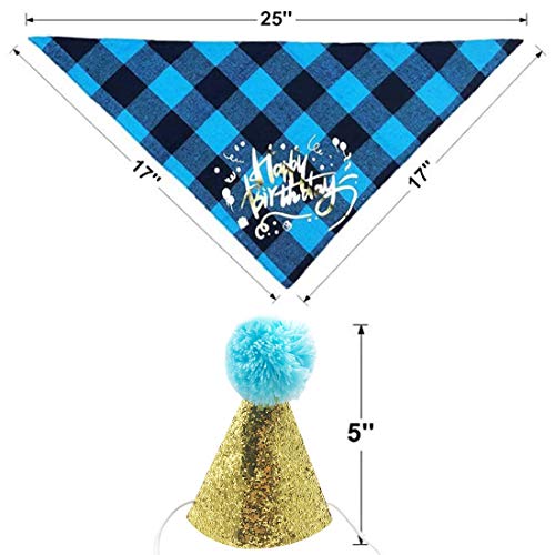 YUESEN Sombrero de Cumpleaños para Perros Bufanda triángulo de algodón con Lindo Sombrero de Fiesta de cumpleaños para Perritos, Gran Disfraz de cumpleaños para Perro, Regalo y decoración de Fiesta( YUESEN Sombrero de Cumpleaños para Perros Bufanda triángulo de algodón con Lindo Sombrero de Fiesta de cumpleaños para Perritos, Gran Disfraz de cumpleaños para Perro, Regalo y decoración de Fiesta(