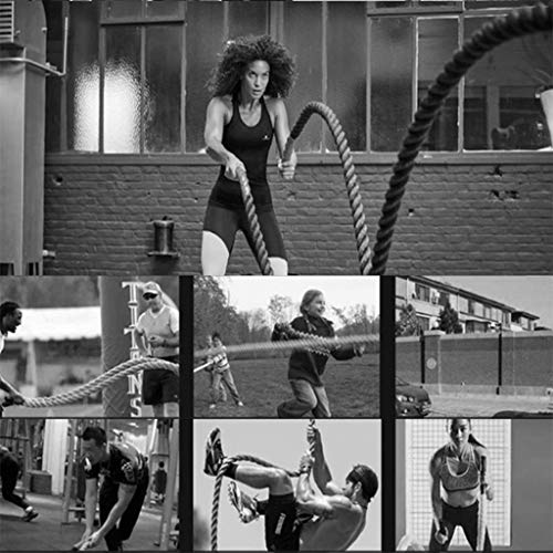 YUESFZ Cuerda de Batalla Fitness Crosstraining Equipo De Entrenamiento para Adelgazar para Mujeres De 25MM, Cuerda para Hacer Ejercicio En Casa para Niños De 12M, Cuerda Deportiva con Fijador YUESFZ Cuerda de Batalla Fitness Crosstraining Equipo De Entrenamiento para Adelgazar para Mujeres De 25MM, Cuerda para Hacer Ejercicio En Casa para Niños De 12M, Cuerda Deportiva con Fijador
