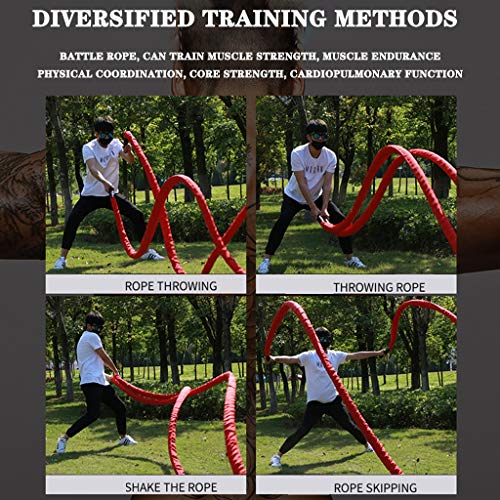 YUESFZ Cuerda de Batalla Fitness Crosstraining Equipo De Entrenamiento para Adelgazar para Mujeres De 25MM, Cuerda para Hacer Ejercicio En Casa para Niños De 12M, Cuerda Deportiva con Fijador YUESFZ Cuerda de Batalla Fitness Crosstraining Equipo De Entrenamiento para Adelgazar para Mujeres De 25MM, Cuerda para Hacer Ejercicio En Casa para Niños De 12M, Cuerda Deportiva con Fijador
