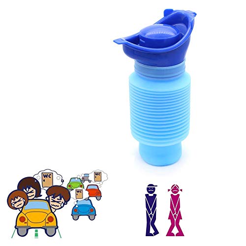 Yuhtech Urinario de Emergencia, Portátil Reutilizable retráctil Orinal Urinario Portátil para Hombres Unisex Mujeres niños Yuhtech Urinario de Emergencia, Portátil Reutilizable retráctil Orinal Urinario Portátil para Hombres Unisex Mujeres niños