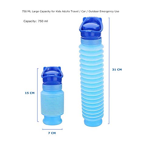 Yuhtech Urinario de Emergencia, Portátil Reutilizable retráctil Orinal Urinario Portátil para Hombres Unisex Mujeres niños Yuhtech Urinario de Emergencia, Portátil Reutilizable retráctil Orinal Urinario Portátil para Hombres Unisex Mujeres niños