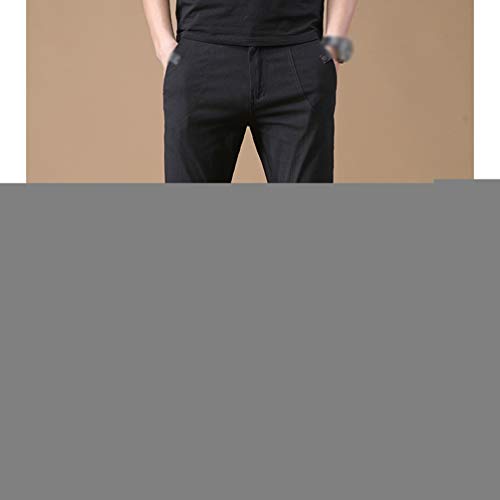 Yujeet Pantalones Casuales de Color Sólido Estilo Entallado para Hombre Pantalones Largos de Fondo Regular (Ordinario#6, 4XL)
