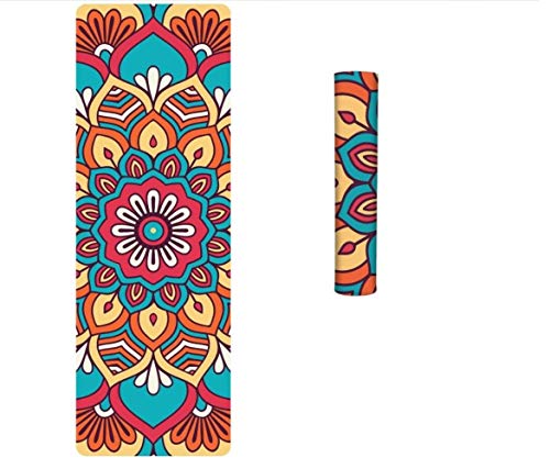 Yukie 5 MM Modelo de Lotus Suecia TPE Yoga Mat Estera del cojín de Gimnasia del Ejercicio de Adelgazamiento de la Aptitud de Pilates Antideslizante Esterilla