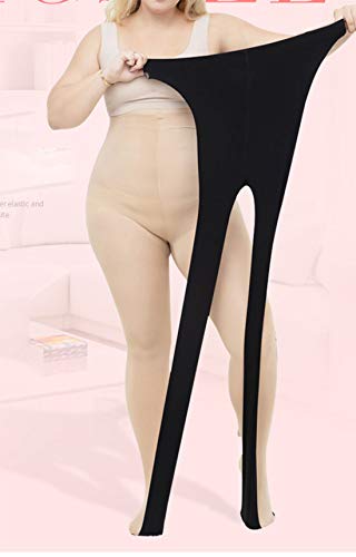 Yulaixuan 2 pares de mujeres calientan pantalones extra grandes y alargan sudaderas pantimedias gruesas para medias de invierno leggings (2 pies negros sin pie) Yulaixuan 2 pares de mujeres calientan pantalones extra grandes y alargan sudaderas pantimedias gruesas para medias de invierno leggings (2 pies negros sin pie)