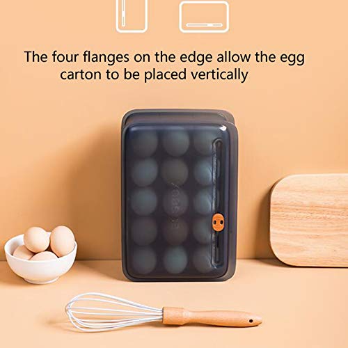 YUMEIGE Caja de almacenamiento de cosméticos Caja de almacenamiento de huevos para refrigerador con choques a prueba de golpes y a prueba de caídas Cocina al aire libre para el hogar Portátil plástico