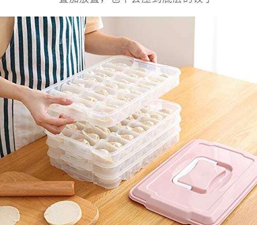 YUMEIGE Caja de almacenamiento de cosméticos Caja de masa hervida, caja de masa de masa de hervida congelada congelada congelada, caja de almacenamiento de huevo refrigerador de huevo de huevo con múl