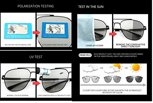 yumeik Gafas de sol polarizadas de alta definición Gafas de sol de camaleón inteligente para hombres Mujeres Gafas de sol de protección anti-ultravioleta anti-UVA Pesca Outdor con gafas de sol de espe