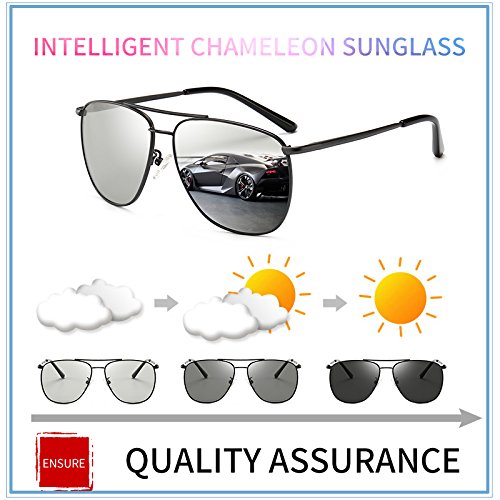 yumeik Gafas de sol polarizadas de alta definición Gafas de sol de camaleón inteligente para hombres Mujeres Gafas de sol de protección anti-ultravioleta anti-UVA Pesca Outdor con gafas de sol de espe
