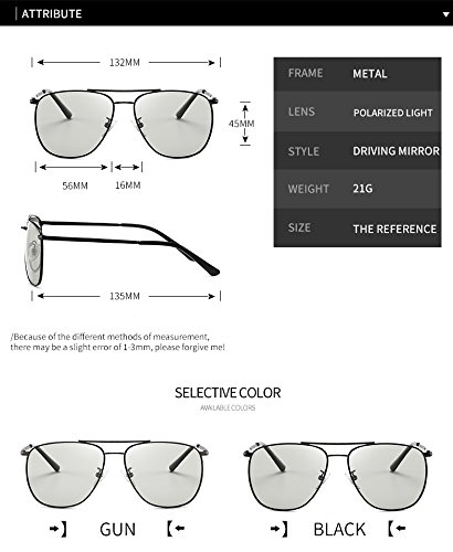 yumeik Gafas de sol polarizadas de alta definición Gafas de sol de camaleón inteligente para hombres Mujeres Gafas de sol de protección anti-ultravioleta anti-UVA Pesca Outdor con gafas de sol de espe