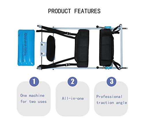 YUMO Cama de tracción Lumbar, Dispositivo de Estiramiento de extensión de Columna Cervical para Uso doméstico, Alivio de la Fatiga Cervical y Lumbar