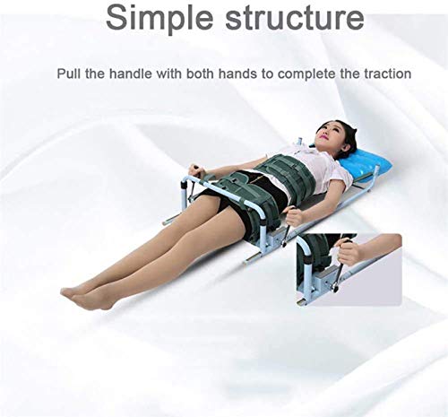 YUMO Cama de tracción Lumbar, Dispositivo de Estiramiento de extensión de Columna Cervical para Uso doméstico, Alivio del Cuello y espondilosis Lumbar