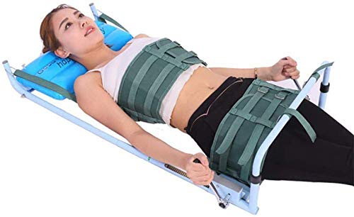 YUMO Cama de tracción Lumbar, Dispositivo de Estiramiento de extensión de Columna Cervical para Uso doméstico, Alivio del Cuello y espondilosis Lumbar