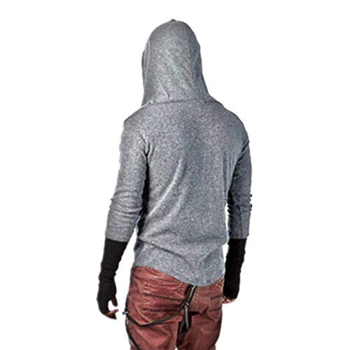 Yunbai El sudor chaleco for los hombres de Europa y Estados Unidos El juego libre tendencia de los deportes Color manoplas con capucha suéter gris ropa del entrenamiento del baloncesto de fitness ropa Yunbai El sudor chaleco for los hombres de Europa y Estados Unidos El juego libre tendencia de los deportes Color manoplas con capucha suéter gris ropa del entrenamiento del baloncesto de fitness ropa