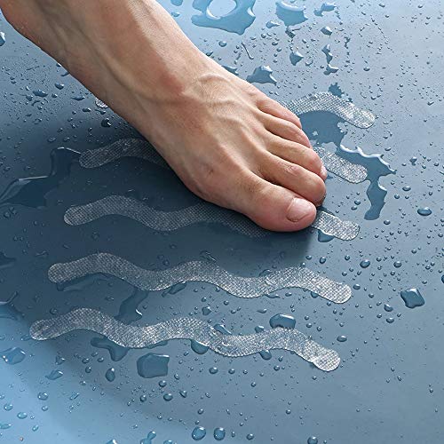 YunBey 24 Piezas Tiras Antideslizantes para Ducha y Bañera Autoadhesivas Antideslizantes Pegatinas para Escaleras, Bañeras, Piscinas, Suelos de Baños