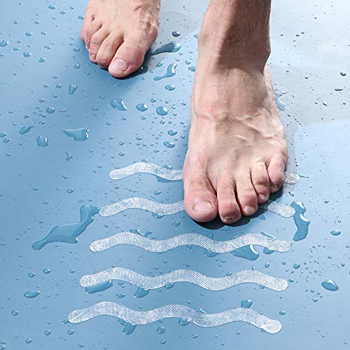 YunBey 24 Piezas Tiras Antideslizantes para Ducha y Bañera Autoadhesivas Antideslizantes Pegatinas para Escaleras, Bañeras, Piscinas, Suelos de Baños