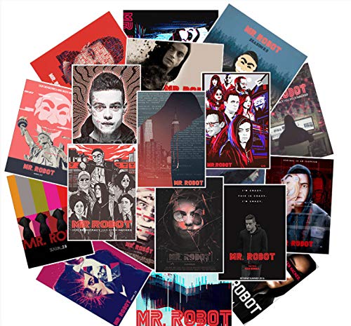 YUNDD No repita Mr Robot Rami Malek Hackers TV Show Stickers para Coche portátil PVC Bicicleta Impermeable Juguete Pegatinas 25 Piezas/Paquete YUNDD No repita Mr Robot Rami Malek Hackers TV Show Stickers para Coche portátil PVC Bicicleta Impermeable Juguete Pegatinas 25 Piezas/Paquete