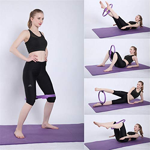 Yunjio Anillo de Pilates Aro Pilates Yoga círculo mágico Pilates elástico Anillos Pilates Fitness Anillos Entrenamiento Anillos Pilates Estiramiento Anillos Pink,-