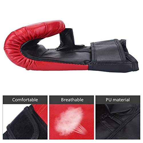 Yunjio Guantes Boxeo Mujer Guantes Kick Boxing Golpe Guantes Sparring Guantes Guante de Boxeo de 10 onzas Guantes de Boxeo tailandés Red,10oz