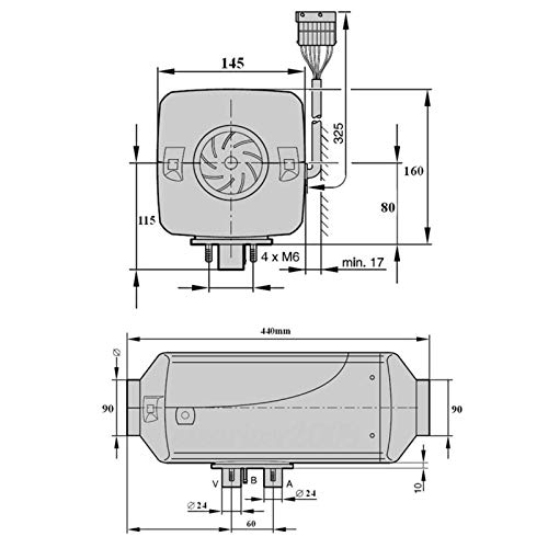 Yunt Aire Diesel Calentador, 12V 5KW Vehículo Calentador para Furgonetas, RV, Remolque de Coche, LCD Termostato Auto Cars Camión RV Alquiler Barcos Bus Velocidad de Estacionamiento Caliente