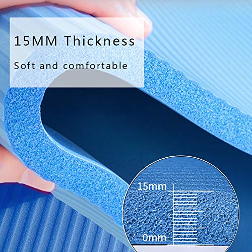 YUREN Colchoneta de Ejercicios Extra Gruesa 15mm 200×130cm NBR Alfombrilla de Entrenamiento Antideslizante y cómoda para Ejercicios de Yoga Pilates estiramientos meditación Piso y Fitness YUREN Colchoneta de Ejercicios Extra Gruesa 15mm 200×130cm NBR Alfombrilla de Entrenamiento Antideslizante y cómoda para Ejercicios de Yoga Pilates estiramientos meditación Piso y Fitness