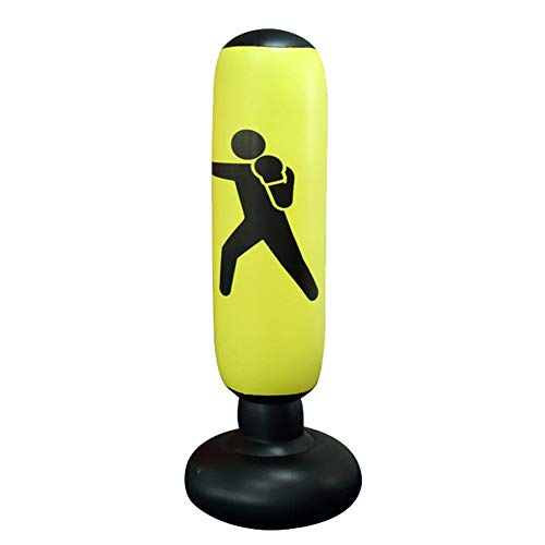 Yusea Saco de boxeo de pie libre, bolsa de entrenamiento pesado, boxeo, cardio kickboxing, entrenamiento para adultos Yusea Saco de boxeo de pie libre, bolsa de entrenamiento pesado, boxeo, cardio kickboxing, entrenamiento para adultos