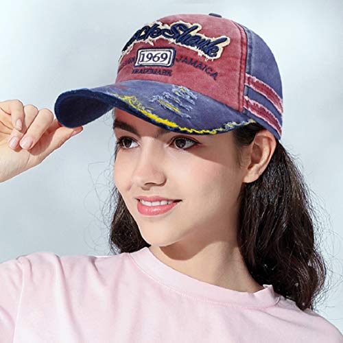 Yuson Girl Verano Unisex Retro Gorra De Béisbol Algodón Gorra Snapback Casuales Sombrero Mezclado Motocicleta Gorra 1969 Gorra Molienda Borde Haga Viejo Sombrero para Hombre Mujer