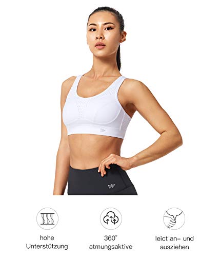 Yvette Sujetador Deportivo con Soporte Fuerte, Correas Ajustables, sin Espalda, Acolchado, corpiño para Fitness, Jogging, Yoga Yvette Sujetador Deportivo con Soporte Fuerte, Correas Ajustables, sin Espalda, Acolchado, corpiño para Fitness, Jogging, Yoga