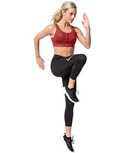 Yvette Sujetador Deportivo de sujeción Fuerte para Mujer, Cierre Frontal sin Aros, Espalda de Corredor sin Relleno para Fitness, Yoga, Jogging Yvette Sujetador Deportivo de sujeción Fuerte para Mujer, Cierre Frontal sin Aros, Espalda de Corredor sin Relleno para Fitness, Yoga, Jogging