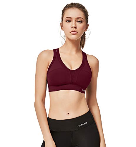 Yvette Sujetador Deportivo Soporte Fuerte Acolchado Espalda Cruzada Pechos Grandes Correr Fitness Yoga Sujetador Yvette Sujetador Deportivo Soporte Fuerte Acolchado Espalda Cruzada Pechos Grandes Correr Fitness Yoga Sujetador