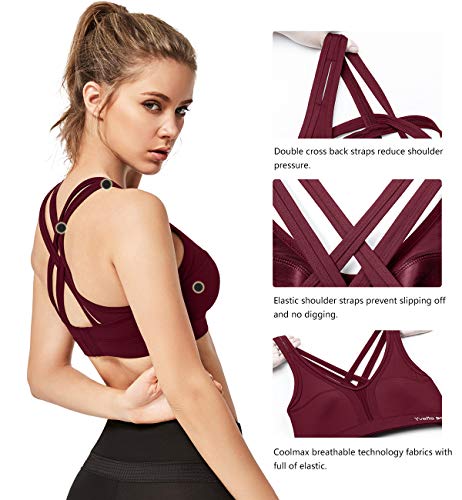 Yvette Sujetador Deportivo Soporte Fuerte Acolchado Espalda Cruzada Pechos Grandes Correr Fitness Yoga Sujetador Yvette Sujetador Deportivo Soporte Fuerte Acolchado Espalda Cruzada Pechos Grandes Correr Fitness Yoga Sujetador