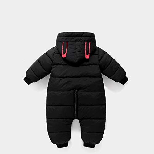 YWLINK 0-24 Meses Bebé Ropa Abrigada Mono De AlgodóN con Capucha Mameluco Grueso Chaqueta De Plumas Calidez Al Aire Libre A Prueba De Viento Abrigo Suave Ropa para Bebé(Negro,12-24 meses/100) YWLINK 0-24 Meses Bebé Ropa Abrigada Mono De AlgodóN con Capucha Mameluco Grueso Chaqueta De Plumas Calidez Al Aire Libre A Prueba De Viento Abrigo Suave Ropa para Bebé(Negro,12-24 meses/100)