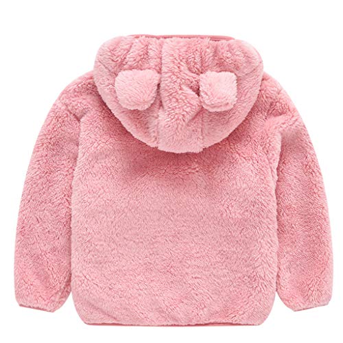 YWLINK Abrigo Bebe NiñA BebéS ReciéN Nacidos Bebé NiñOs NiñA Sudadera con Capucha De Dibujos Animados Abrigo CáLido Chaqueta De OtoñO E Invierno Ropa De AlgodóN(Rosado,3-4 años/120)