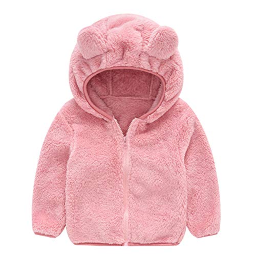 YWLINK Abrigo Bebe NiñA BebéS ReciéN Nacidos Bebé NiñOs NiñA Sudadera con Capucha De Dibujos Animados Abrigo CáLido Chaqueta De OtoñO E Invierno Ropa De AlgodóN(Rosado,3-4 años/120)