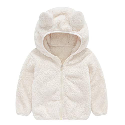 YWLINK Abrigo Bebe NiñA BebéS ReciéN Nacidos Bebé NiñOs NiñA Sudadera con Capucha De Dibujos Animados Abrigo CáLido Chaqueta De OtoñO E Invierno Ropa De AlgodóN(Blanco,3-4 años/120)