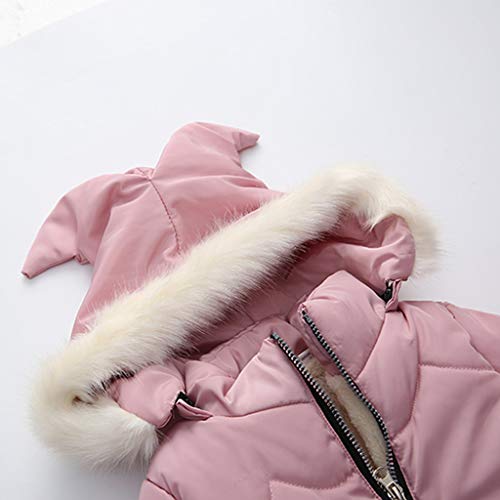 YWLINK Abrigo De AlgodóN NiñA Invierno Abrigo Casual Plus Terciopelo Grueso Chaqueta con Capucha Y Cremallera 12-24 Meses 1-3 AñOs Bebe Unisex Abrigo Diario Regalo De CumpleañOs