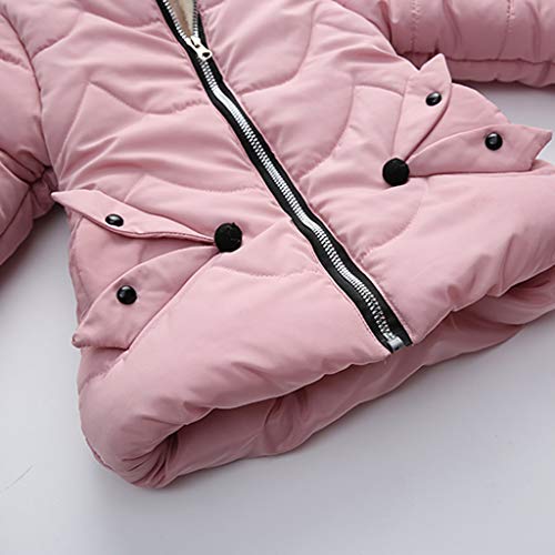 YWLINK Abrigo De AlgodóN NiñA Invierno Abrigo Casual Plus Terciopelo Grueso Chaqueta con Capucha Y Cremallera 12-24 Meses 1-3 AñOs Bebe Unisex Abrigo Diario Regalo De CumpleañOs