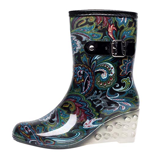 YWLINK Botas De Lluvia Mujer Impermeable Leopardo Zapatos con CuñA Botas De Nieve Estilo Punk Zapatos De Agua Transparentes Zapatos De Goma Moda CóModo TamañO Grande Tubo Medio Y Alto(Azul,36EU) YWLINK Botas De Lluvia Mujer Impermeable Leopardo Zapatos con CuñA Botas De Nieve Estilo Punk Zapatos De Agua Transparentes Zapatos De Goma Moda CóModo TamañO Grande Tubo Medio Y Alto(Azul,36EU)
