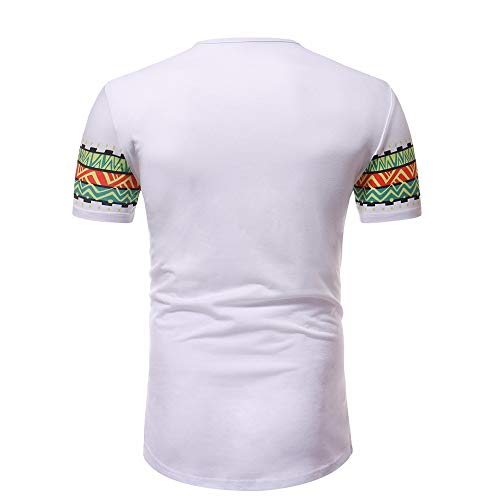 YWLINK Camisetas De Tirantes Hombres Slim Fit De Manga Corta Camiseta con Estampado Muscular De éTnica African Wind Camiseta Casual Tops Blusa Vestido De Fiesta Ropa Deportiva De Gran TamañO