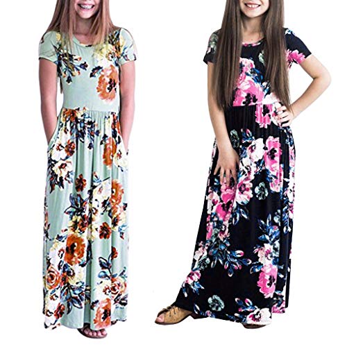 YWLINK Casual Vestido Largo De Boho De La ImpresióN NiñAs Manga Corta Verano Vestido Estampado Floral Fiesta1-10 AñOs De Edad La Moda Verano Vestido De Fiesta YWLINK Casual Vestido Largo De Boho De La ImpresióN NiñAs Manga Corta Verano Vestido Estampado Floral Fiesta1-10 AñOs De Edad La Moda Verano Vestido De Fiesta