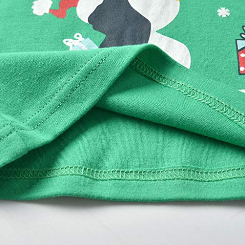 YWLINK Conjunto De Pijama OtoñO E Invierno De Manga Larga NiñOs Y NiñAs Camiseta De Alces De áRbol De Navidad+Pantalones A Rayas Mezcla De AlgodóN Ropa Casual Regalo De CumpleañOs Vestido Festivo