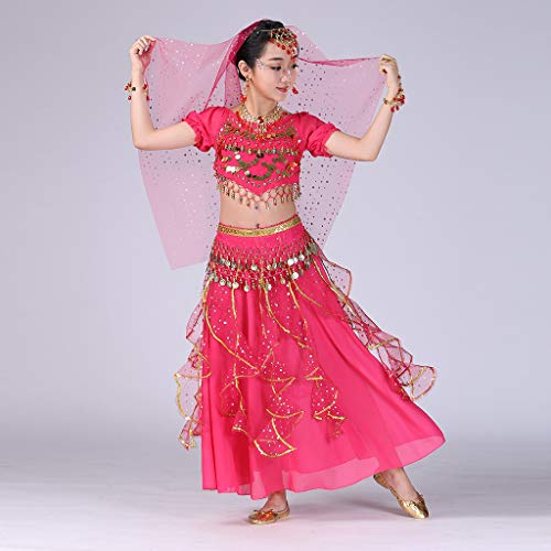 YWLINK Danza del Vientre, NiƱAs India Danza del Vientre Danza Egipcia Traje De Rendimiento Conjunto De 2 Piezas Traje De Baile Vestido De Fiesta Bien Parecido(Rosa Caliente,4-9 aƱos/S) YWLINK Danza del Vientre, NiƱAs India Danza del Vientre Danza Egipcia Traje De Rendimiento Conjunto De 2 Piezas Traje De Baile Vestido De Fiesta Bien Parecido(Rosa Caliente,4-9 aƱos/S)