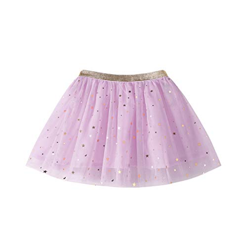 YWLINK Falda De Baile NiñA Moda Bebé NiñOs NiñAs Princesa Estrellas Lentejuelas Fiesta Baile Ballet Tutú Faldas Navidad/Halloween/Carnaval Ropa De Rendimiento Grupal NiñA De 2-7 AñOs