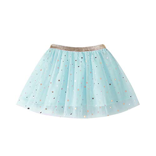 YWLINK Falda De Baile NiñA Moda Bebé NiñOs NiñAs Princesa Estrellas Lentejuelas Fiesta Baile Ballet Tutú Faldas Navidad/Halloween/Carnaval Ropa De Rendimiento Grupal NiñA De 2-7 AñOs