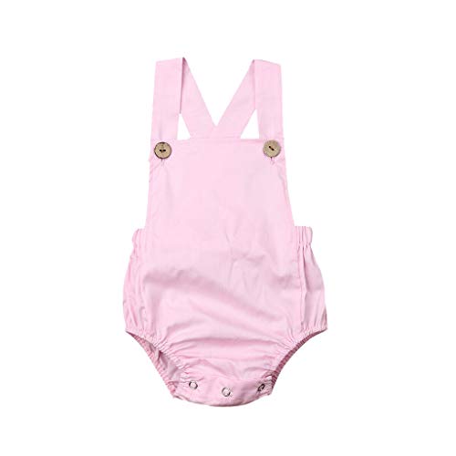 YWLINK Mono NiñA NiñO Verano Sin Mangas De Color SóLido BotóN A Rayas Mameluco Mezcla De AlgodóN Moda Linda Ocio Y Confort Traje Fiesta De CumpleañOs Playa Viajes Al Aire Libre(Rosado,3-6 meses/70) YWLINK Mono NiñA NiñO Verano Sin Mangas De Color SóLido BotóN A Rayas Mameluco Mezcla De AlgodóN Moda Linda Ocio Y Confort Traje Fiesta De CumpleañOs Playa Viajes Al Aire Libre(Rosado,3-6 meses/70)