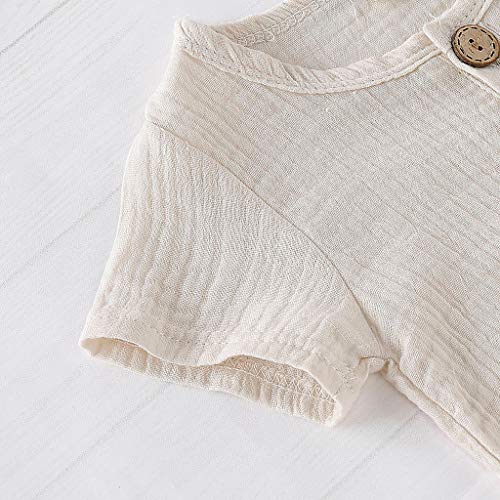 YWLINK Mono ReciéN Nacido Manga Corta De Verano Mono De Mameluco Plisado Color Liso Mezcla De AlgodóN Ocio Y Confort Vestido De Fiesta Primer Regalo De CumpleañOs Retro Ropa(Blanco,6-12 meses/80) YWLINK Mono ReciéN Nacido Manga Corta De Verano Mono De Mameluco Plisado Color Liso Mezcla De AlgodóN Ocio Y Confort Vestido De Fiesta Primer Regalo De CumpleañOs Retro Ropa(Blanco,6-12 meses/80)