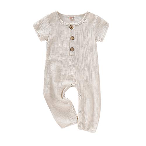 YWLINK Mono ReciéN Nacido Manga Corta De Verano Mono De Mameluco Plisado Color Liso Mezcla De AlgodóN Ocio Y Confort Vestido De Fiesta Primer Regalo De CumpleañOs Retro Ropa(Blanco,6-12 meses/80) YWLINK Mono ReciéN Nacido Manga Corta De Verano Mono De Mameluco Plisado Color Liso Mezcla De AlgodóN Ocio Y Confort Vestido De Fiesta Primer Regalo De CumpleañOs Retro Ropa(Blanco,6-12 meses/80)